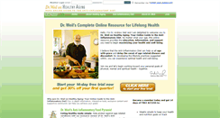 Desktop Screenshot of drweilonhealthyaging.com
